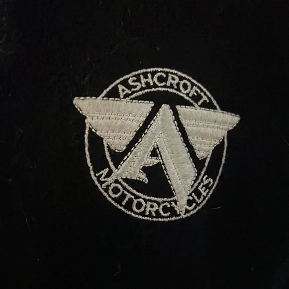 Host Pick🤎Ashcroft Motorcycles Embroidered Letterman Jacket punk goth skull - Picture 4 of 7